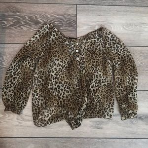 Cheetah Print Blouse